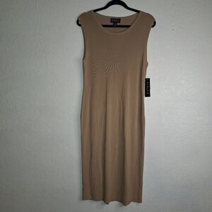 NWT Finity Tan Sleeveless Sweater Bodycon Dress XL